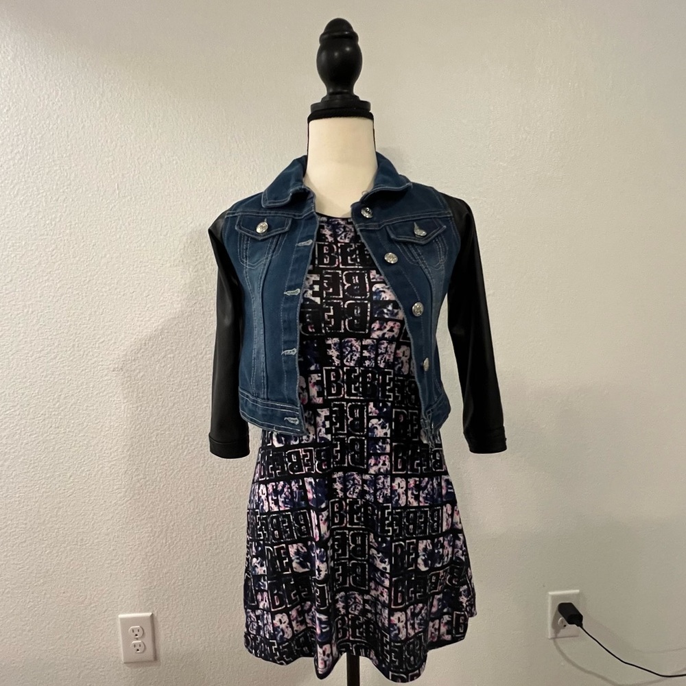 bebe girls‎ dress with matching Jean jacket